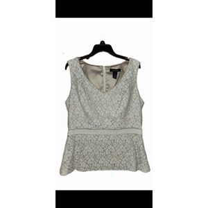 White House Black Market Size 10 Lace Overlay Tank